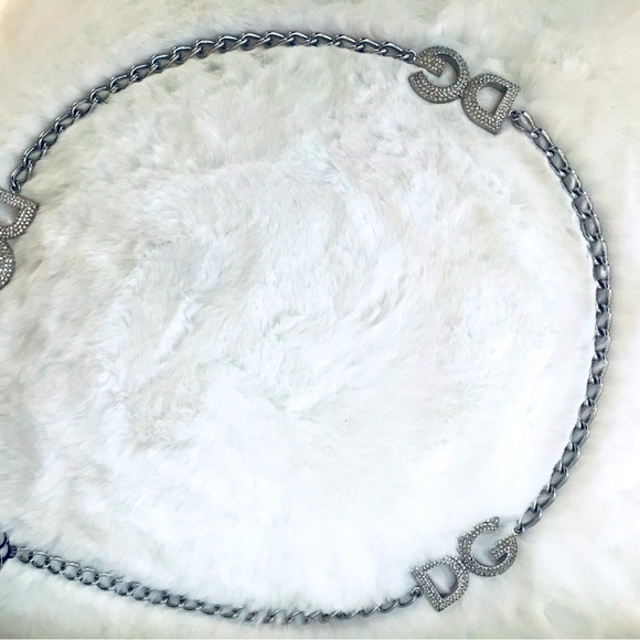 Dolce & Gabbana | Swarovski Crystal Chain Link Silver Belt Vintage (Authentic) - Picture 7 of 8